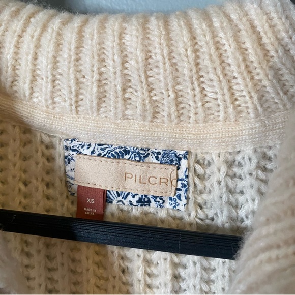 Anthropologie Pilcro Zip-Front Longline Wool Blend Cardigan - Picture 5 of 9